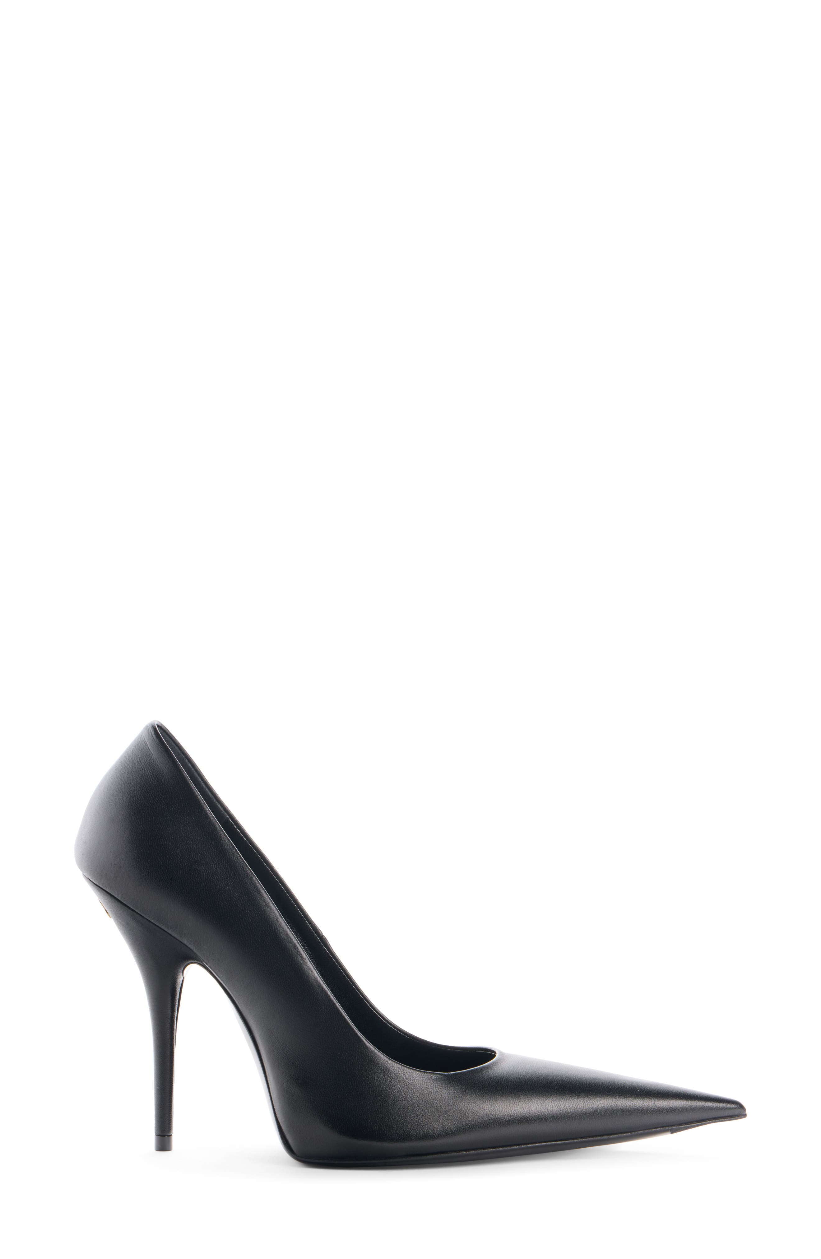 Balenciaga Avenue Pointed Toe Pump, Alternate, color, Black/ Gold