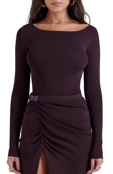 Inoe Long Sleeve Rib Bodysuit