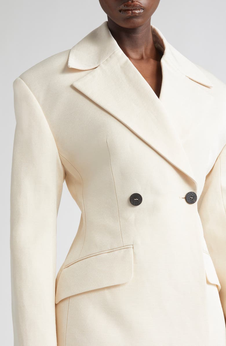 Jacquemus The Norma Double Breasted Hourglass Blazer, Alternate, color, 