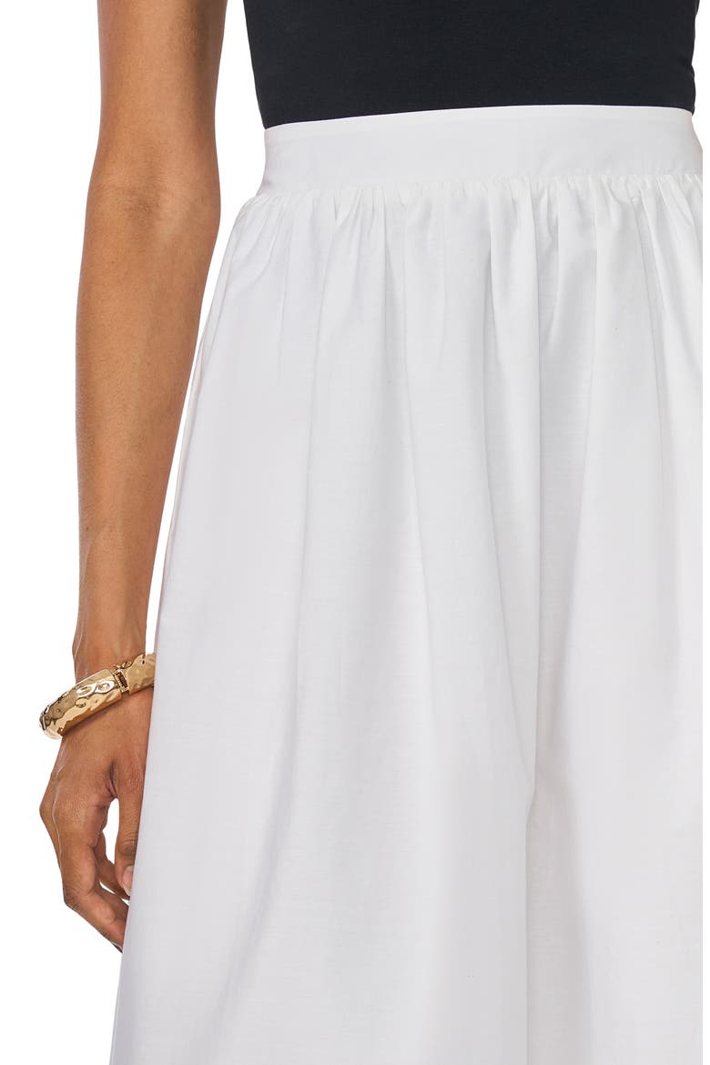 Stencil Print A-Line Cotton Skirt, Alternate, color, RICH BLACK