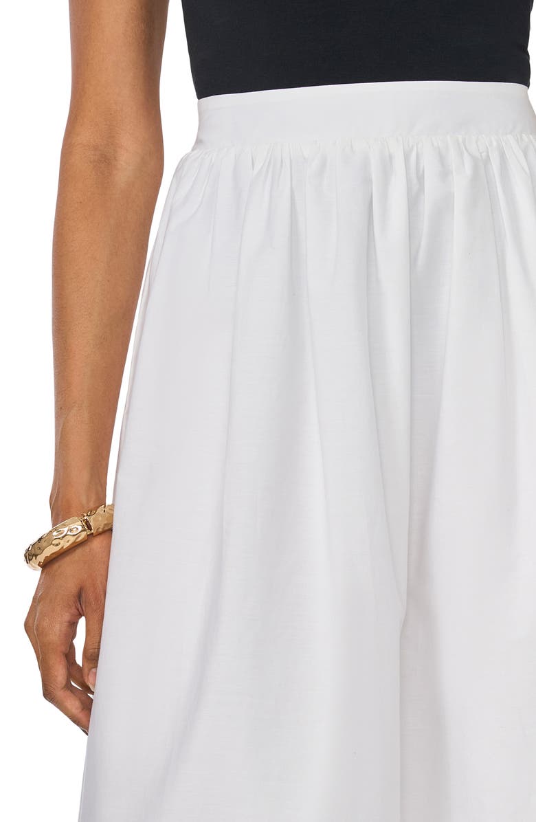 Vince Camuto Stencil Print A-Line Cotton Skirt, Alternate, color, Rich Black