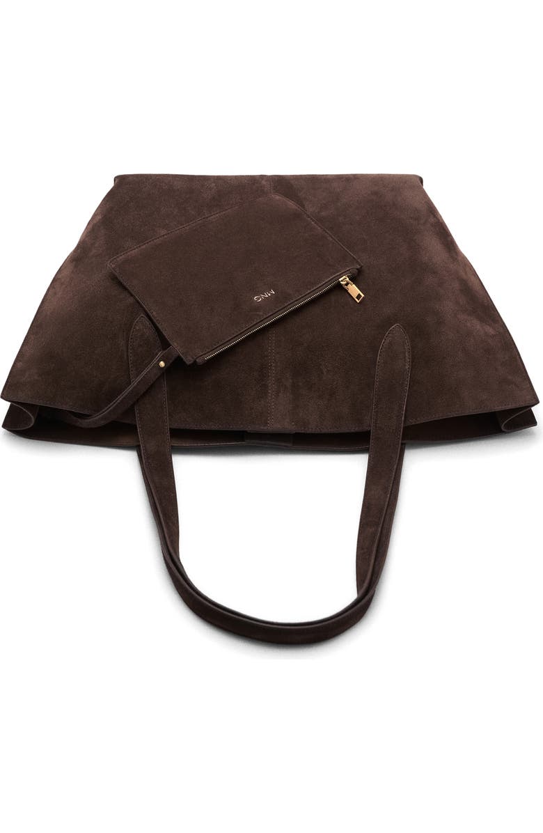 MANGO Suede Shopper Bag, Alternate, color,