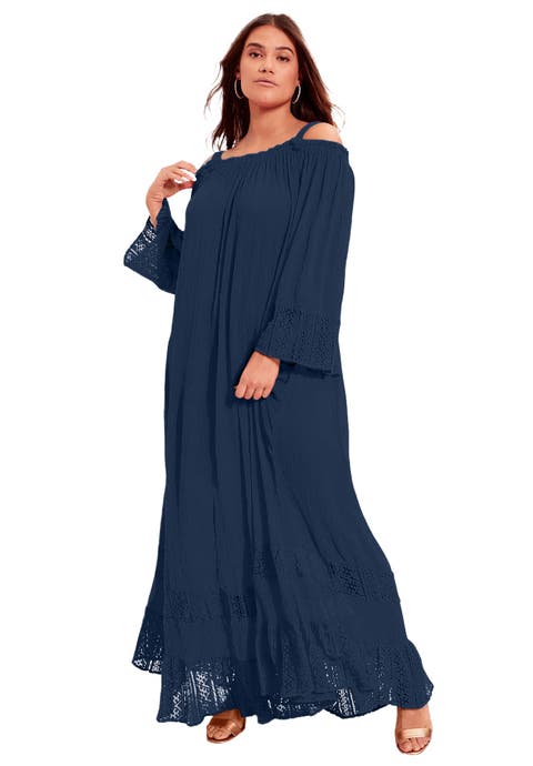 Off-The-Shoulder Maxi Dress (Plus)