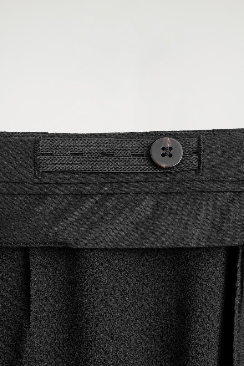 Tailored Regular-Fit Straight-Leg Pants, Alternate, color, BLACK