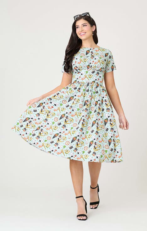 Smocked Back Swing Dress