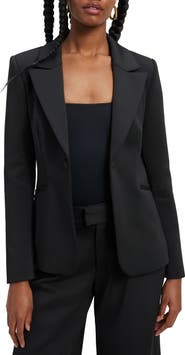 Good American Classic Sculpted Scuba Knit Blazer