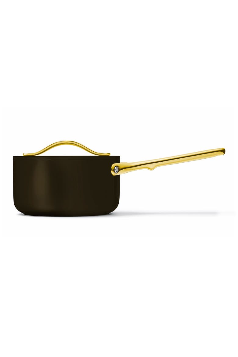Nonstick Ceramic Mini Fry Pan & Sauce Pan Set, Alternate, color, BLACK/ GOLD