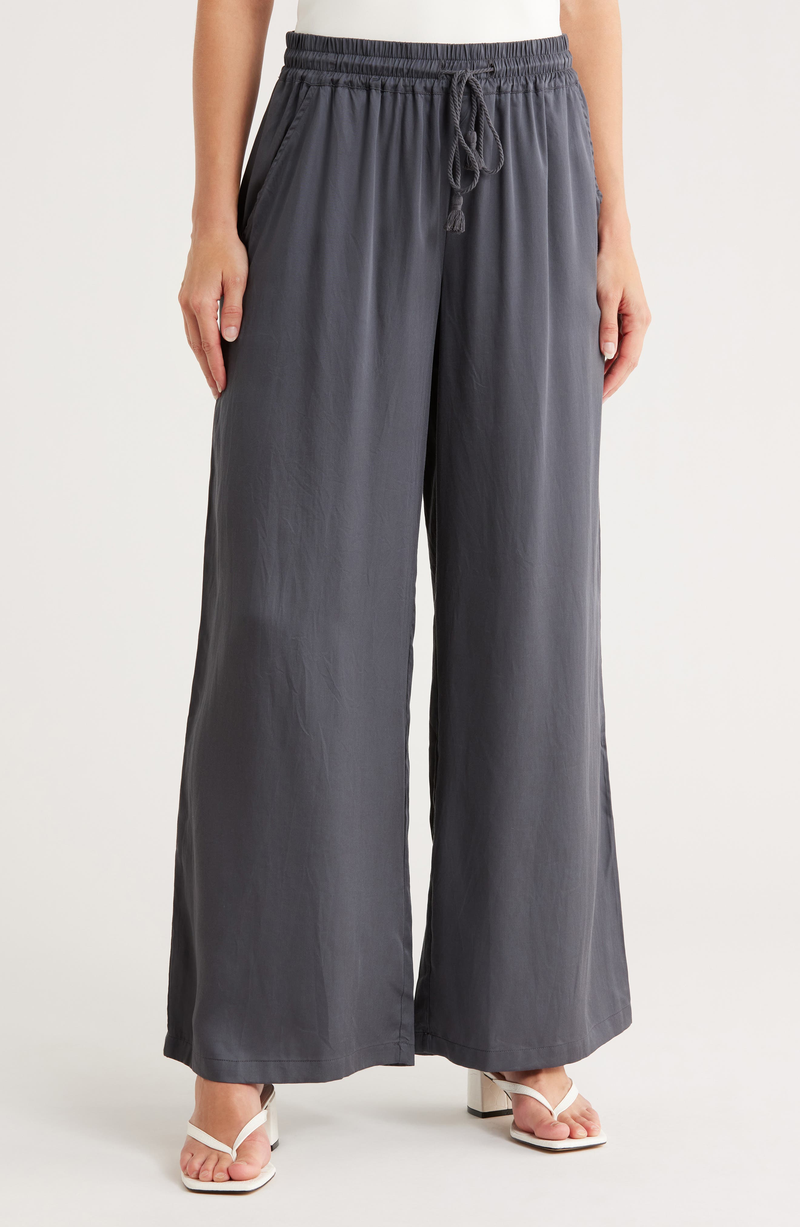ELIE ELIE TAHARI Drawstring Wide Leg Pants