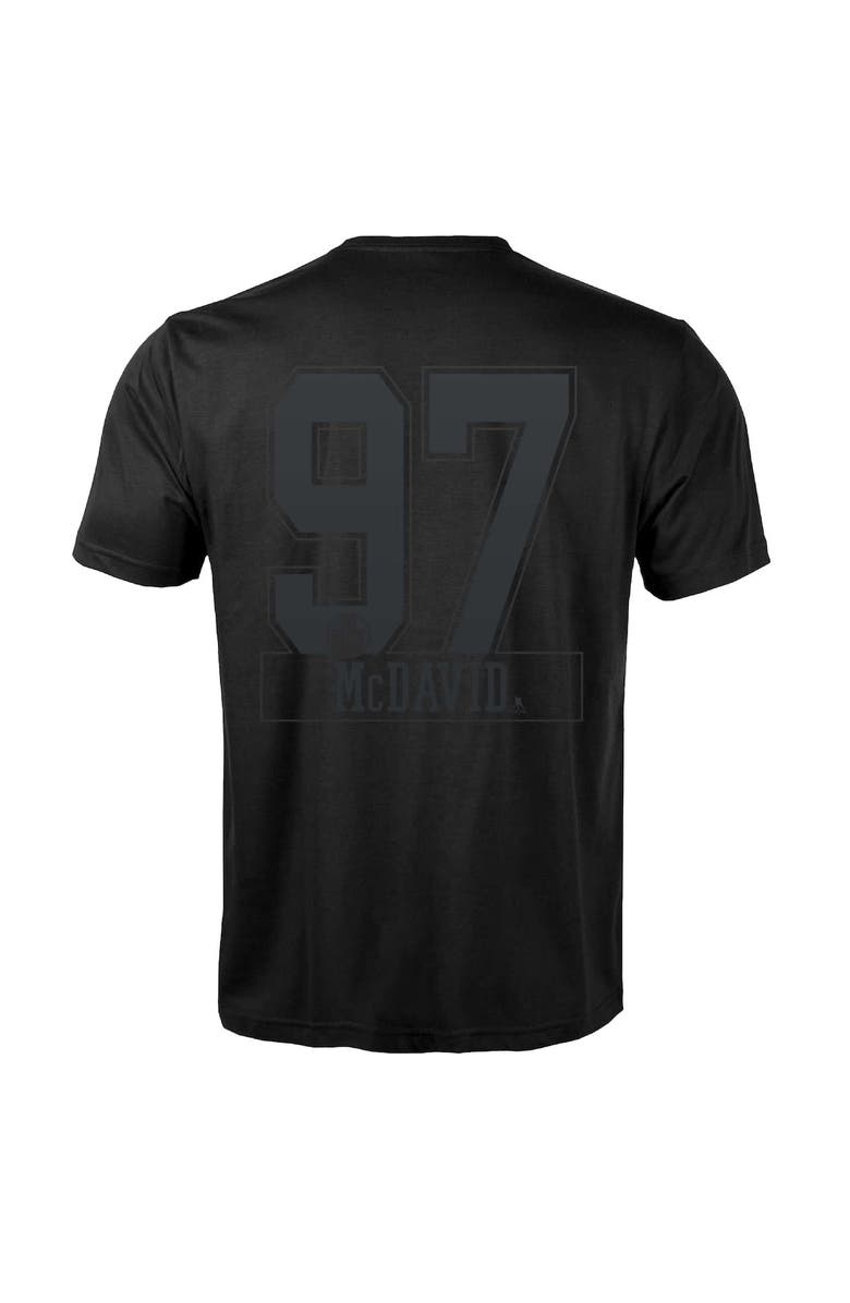 LEVELWEAR Men's Levelwear Connor McDavid Black Edmonton Oilers Richmond Darkside Name & Number T-Shirt, Alternate, color, Black