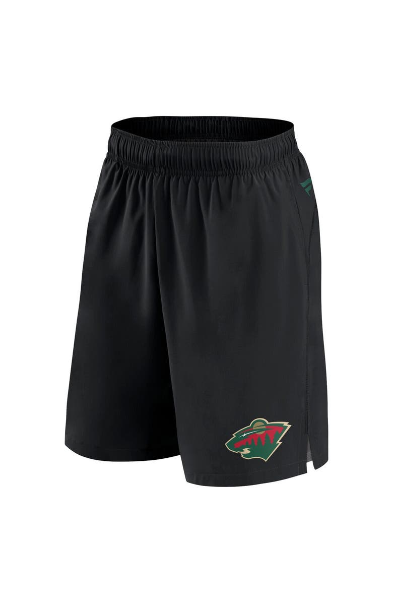 FANATICS Men's Fanatics Branded  Black Minnesota Wild Authentic Pro Tech Shorts, Alternate, color, 