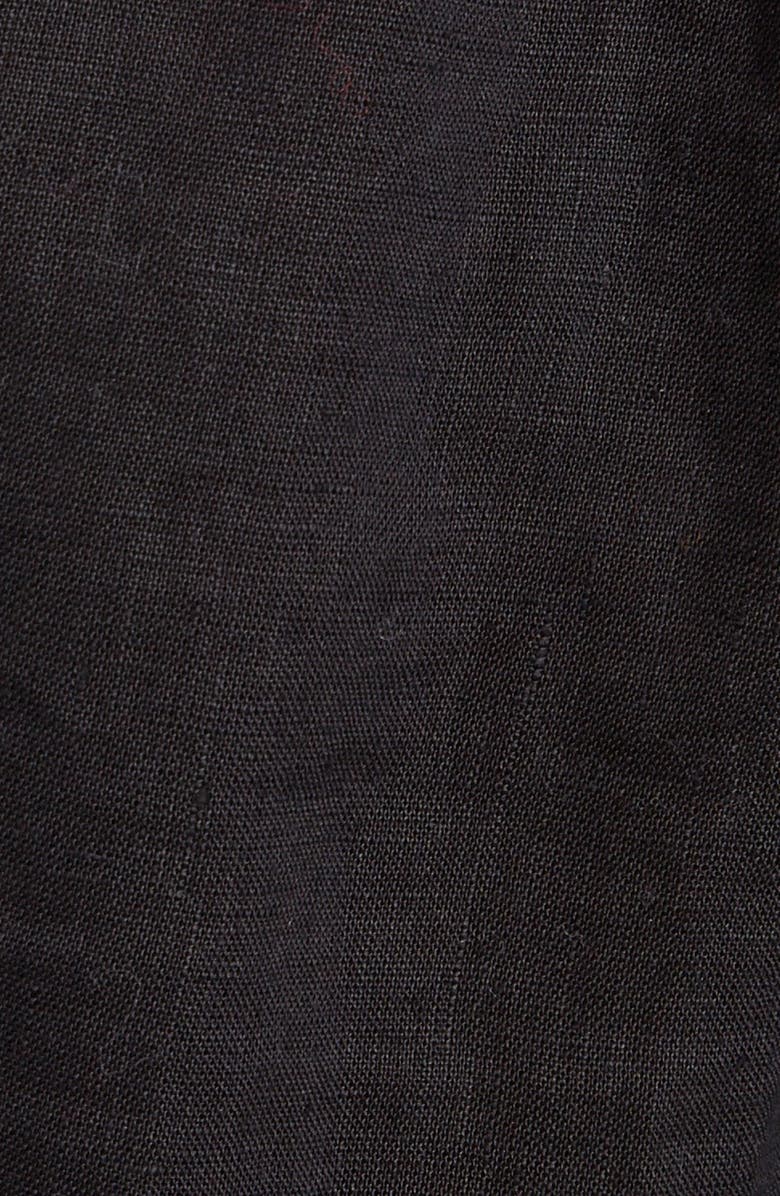 Isabel Marant Étoile Amalia High Ruffle Neck Linen Blouse, Alternate, color,