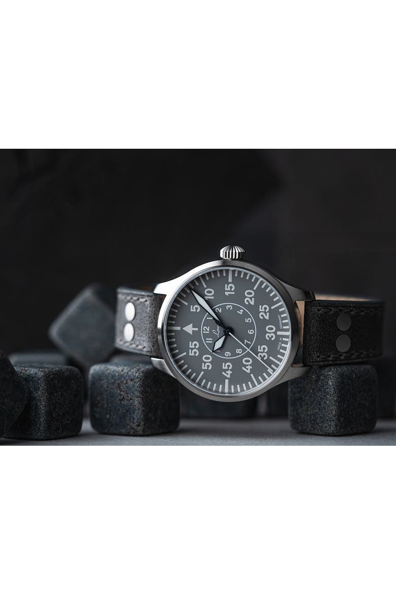 Aachen - 42mm, Gray Dial, Automatic Leather Strap, Alternate, color, Gray