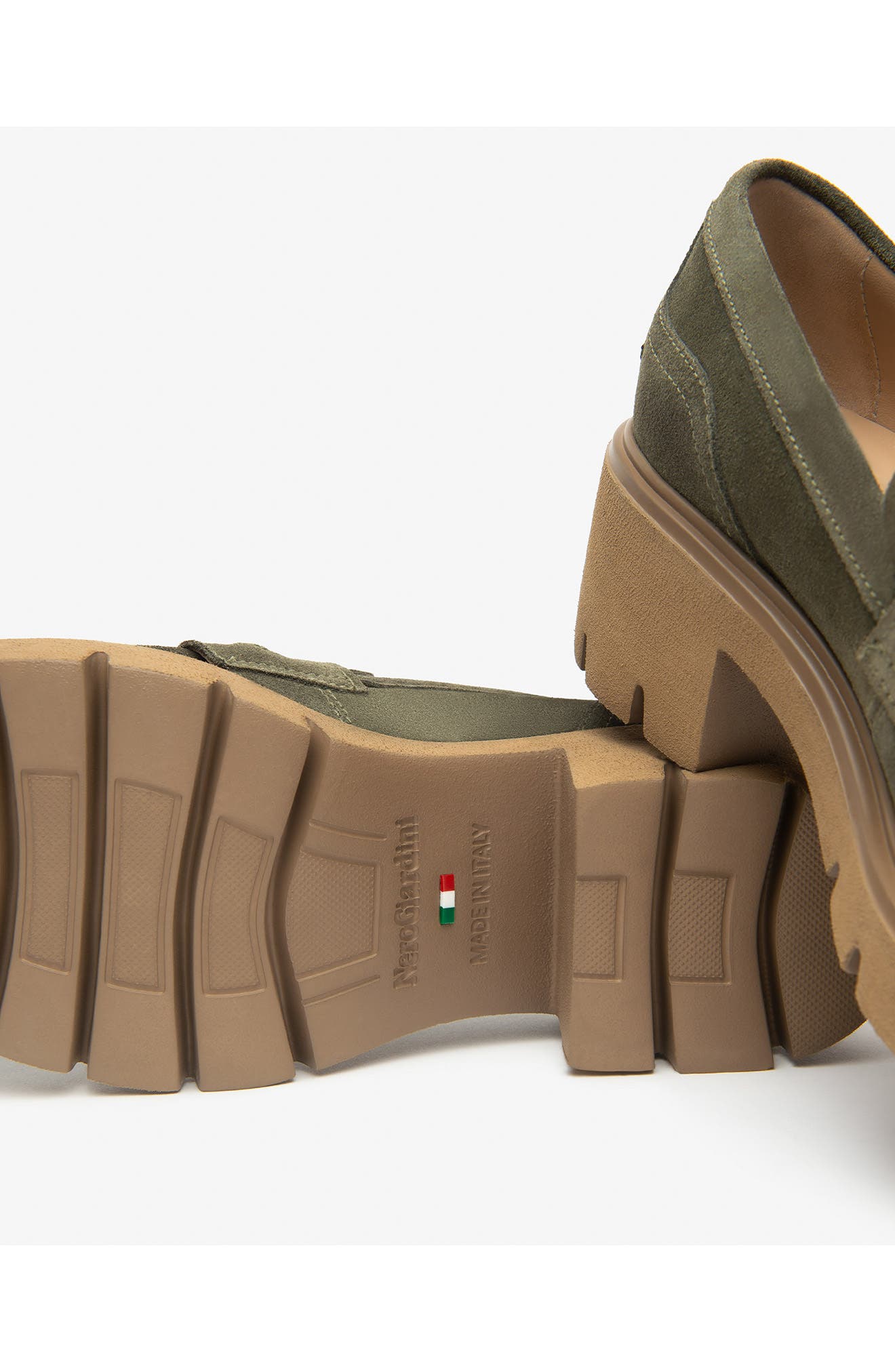 Lug Sole Loafer, Alternate, color, OLIVE