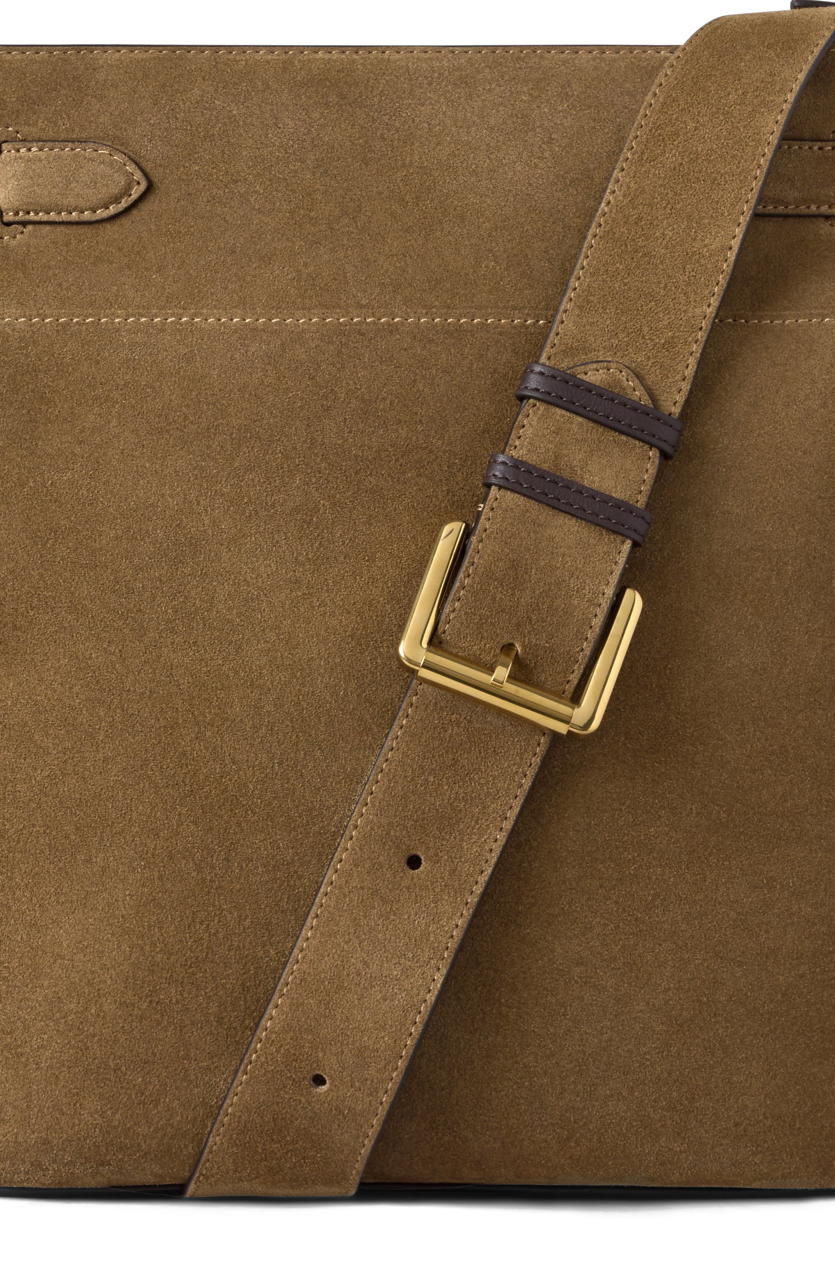 Mulberry Large Islington Bucket Suede, Alternate, color, 