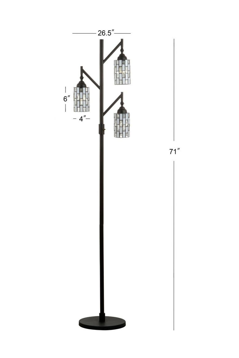 Lewis Tiffany-Style 71" Multi-Light LED Floor Lamp, Bronze, Alternate, color, Bronze