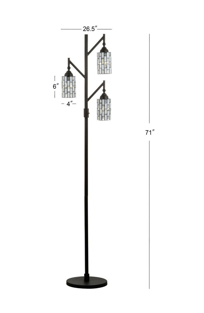 JONATHAN Y Lewis Tiffany-Style 71" Multi-Light LED Floor Lamp, Bronze, Alternate, color, Bronze