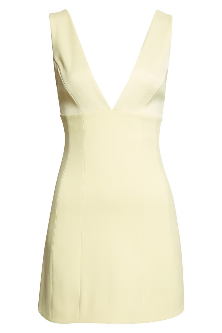 Mandy Plunge Neck Sleeveless Minidress, Alternate, color, BUTTER
