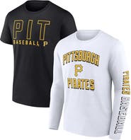 FANATICS Men's Fanatics Branded Black/White Pittsburgh Pirates Two-Pack Combo T-Shirt Set