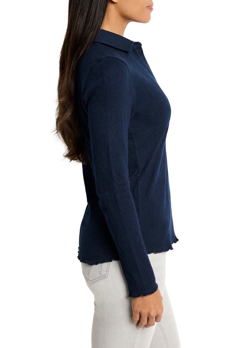Lace Knit Henley Top, Alternate, color, DARK INDIGO