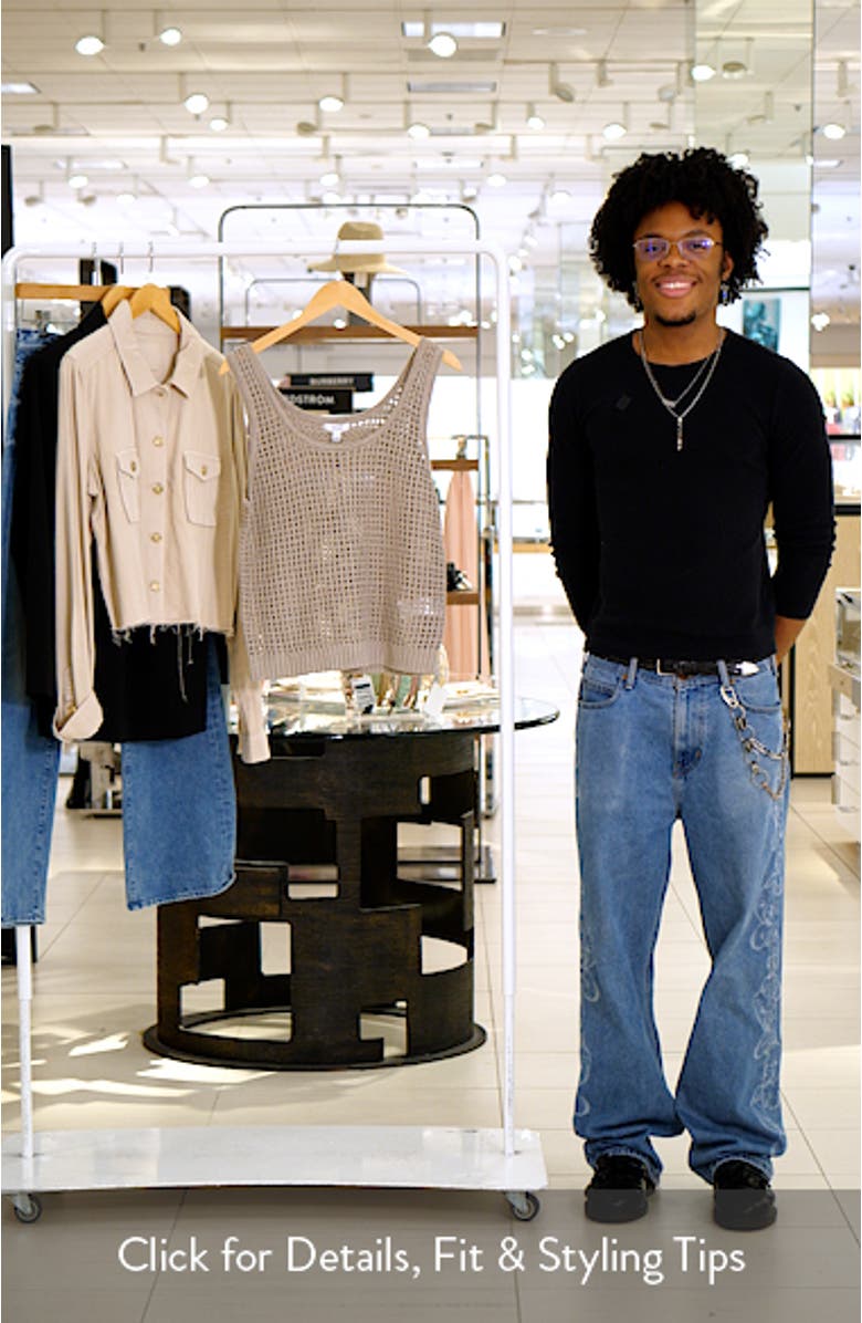 Claudia Open Stitch Linen Sweater Tank, sales video thumbnail