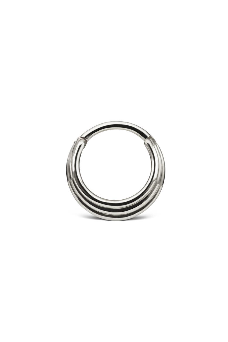 Hiranya Single Hoop Earring, Alternate, color, WHITE GOLD