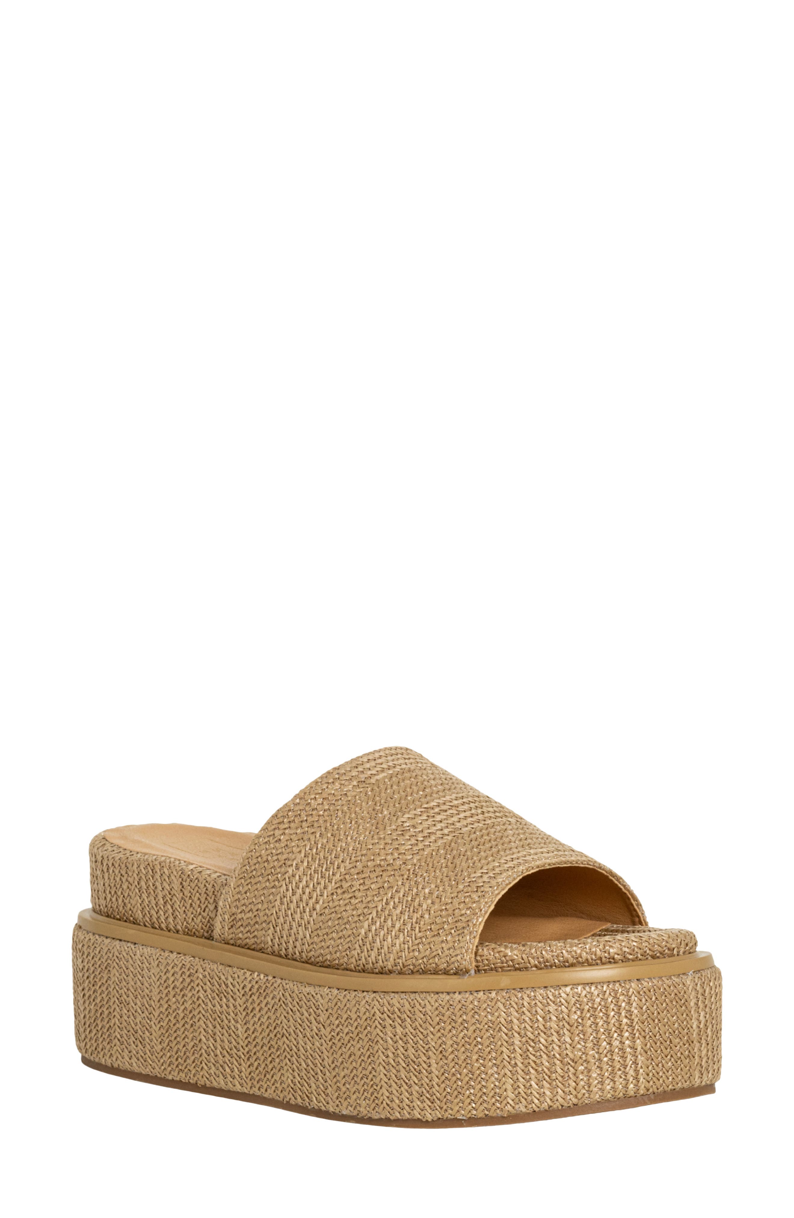SHUSHOP Lexie Platform Slide Sandal, Main, color, Natural