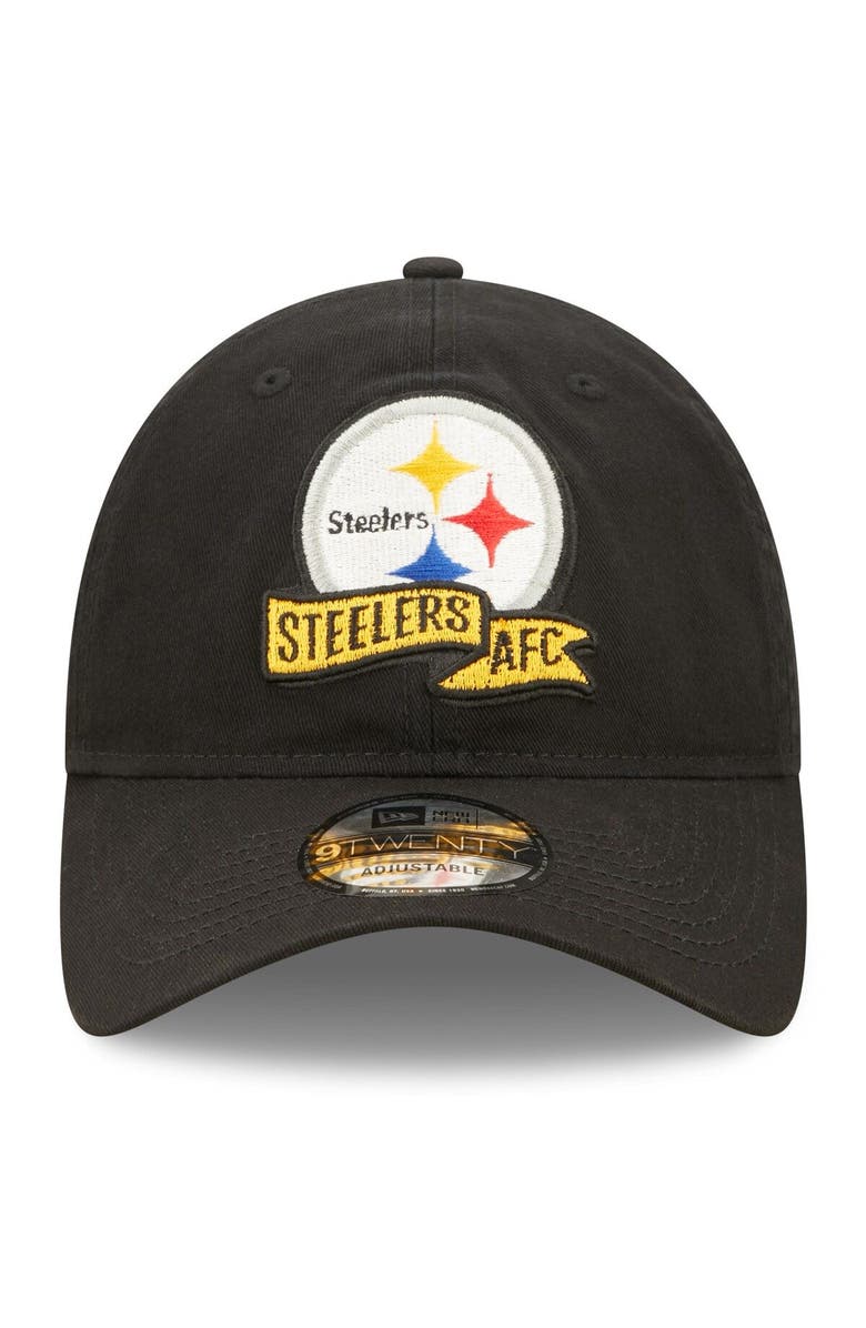 New Era Youth New Era Black Pittsburgh Steelers 2022 Sideline Adjustable 9TWENTY Hat, Alternate, color, 