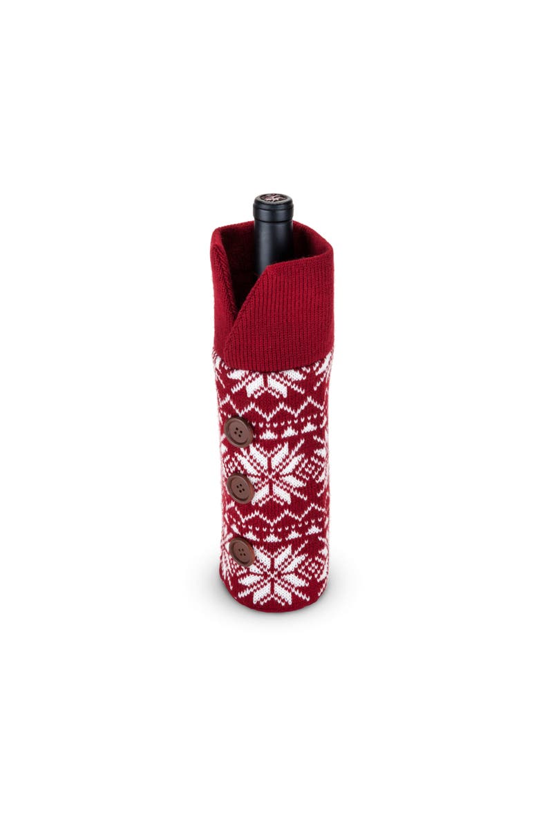 TWINE Wool Holiday Wine Bottle Sweater, Main, color, Red