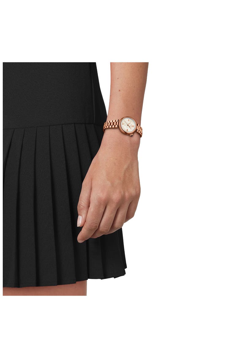 Desir Mother-of-Pearl Rose Gold Tone Watch, 28mm, Alternate, color, IVORY