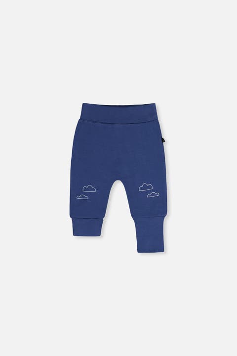 Organic Cotton Cloud Detail Foldover Waist Evolutive Pants