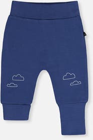 Deux par Deux Organic Cotton Cloud Detail Foldover Waist Evolutive Pants