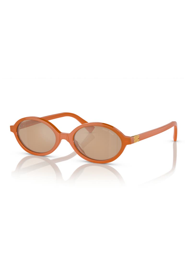 50mm Oval Sunglasses, Alternate, color, ORANGE