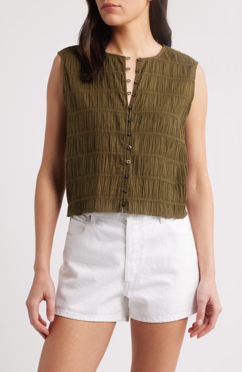 The Smocked Button & Loop Tank