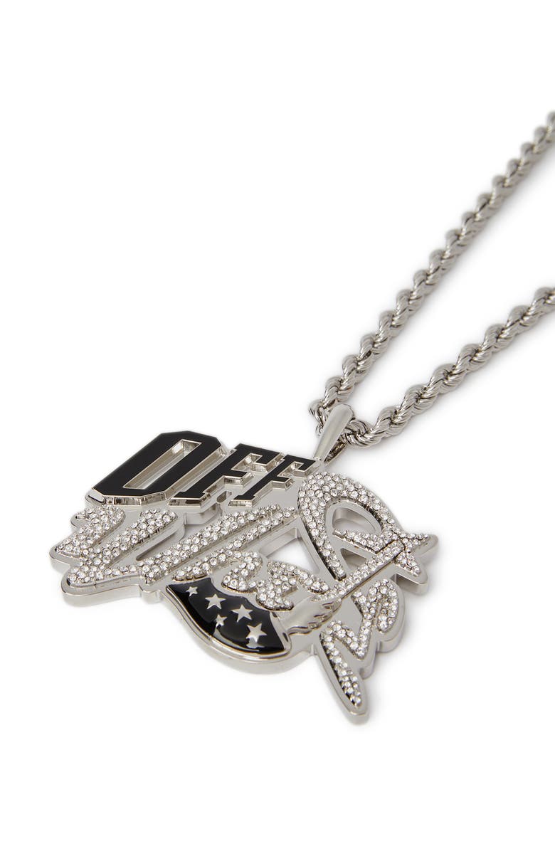OFF WHITE Men's Silver Bling Strass Wizard Chain, Alternate, color, 