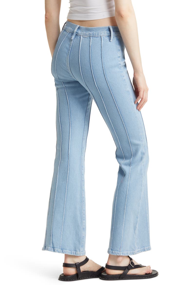 The Pintuck Low Rise Flare Jeans, Alternate, color, VANDERBILT