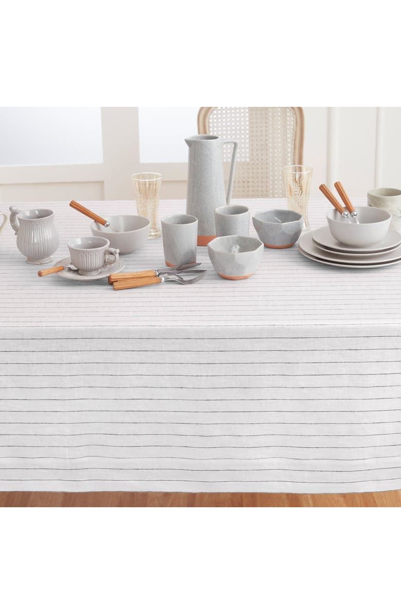 Solino Home Linen Tablecloth - Pinstripe, Alternate, color, 