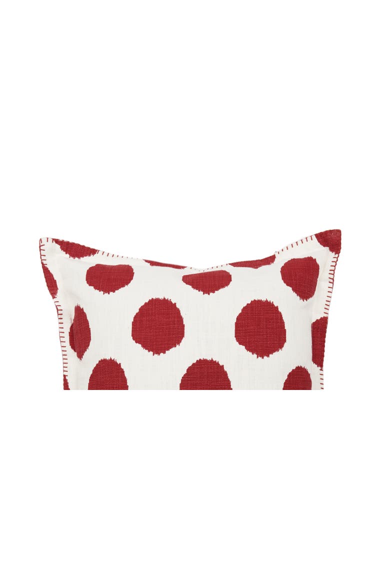 Ruby Dot Printed Throw Pillow, 20" x 20", Alternate, color, Red