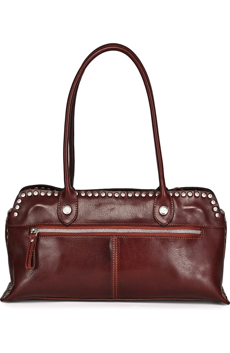 OLD TREND Soul Genuine Leather Studded Structured Shoulder Bag, Alternate, color, Brown