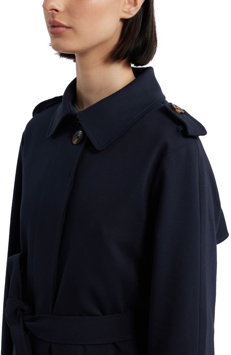 Hunter Stella Gab Tie Waist Trench Coat, Alternate, color, Navy