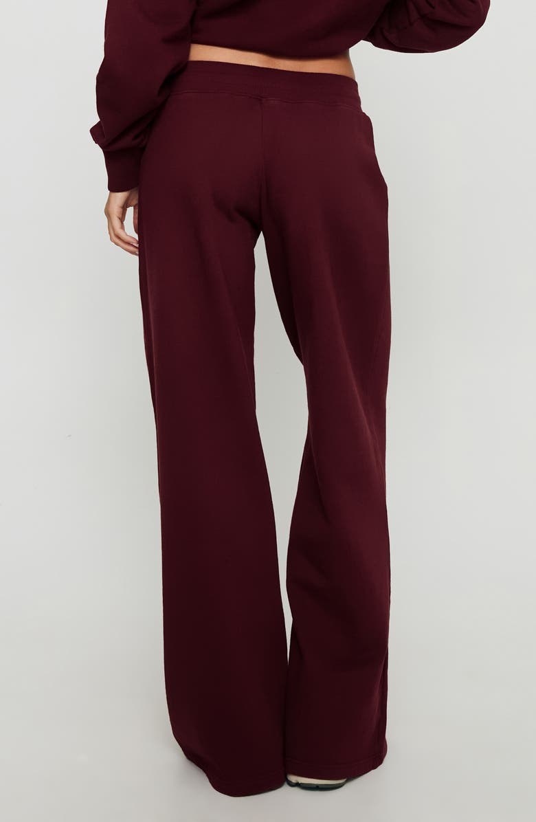 Princess Polly Dodie Wide Leg Sweatpants, Alternate, color, Washed Currant