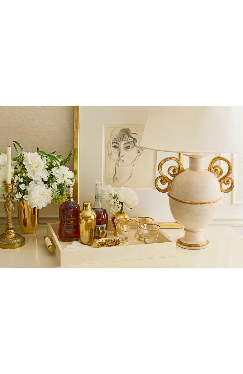 Aerin Classic Faux Shagreen Serving Tray, Alternate, color, Cream