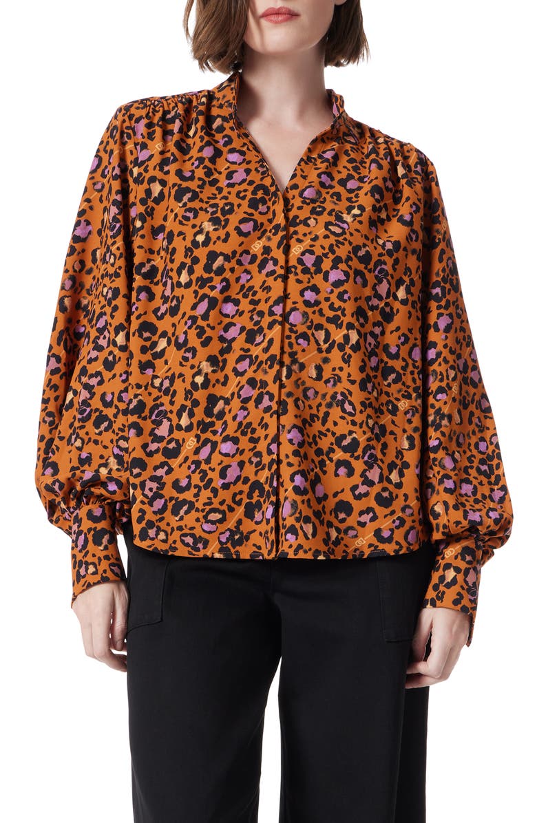 DO by Dee Ocleppo Print Washed Satin Shirt, Main, color, 