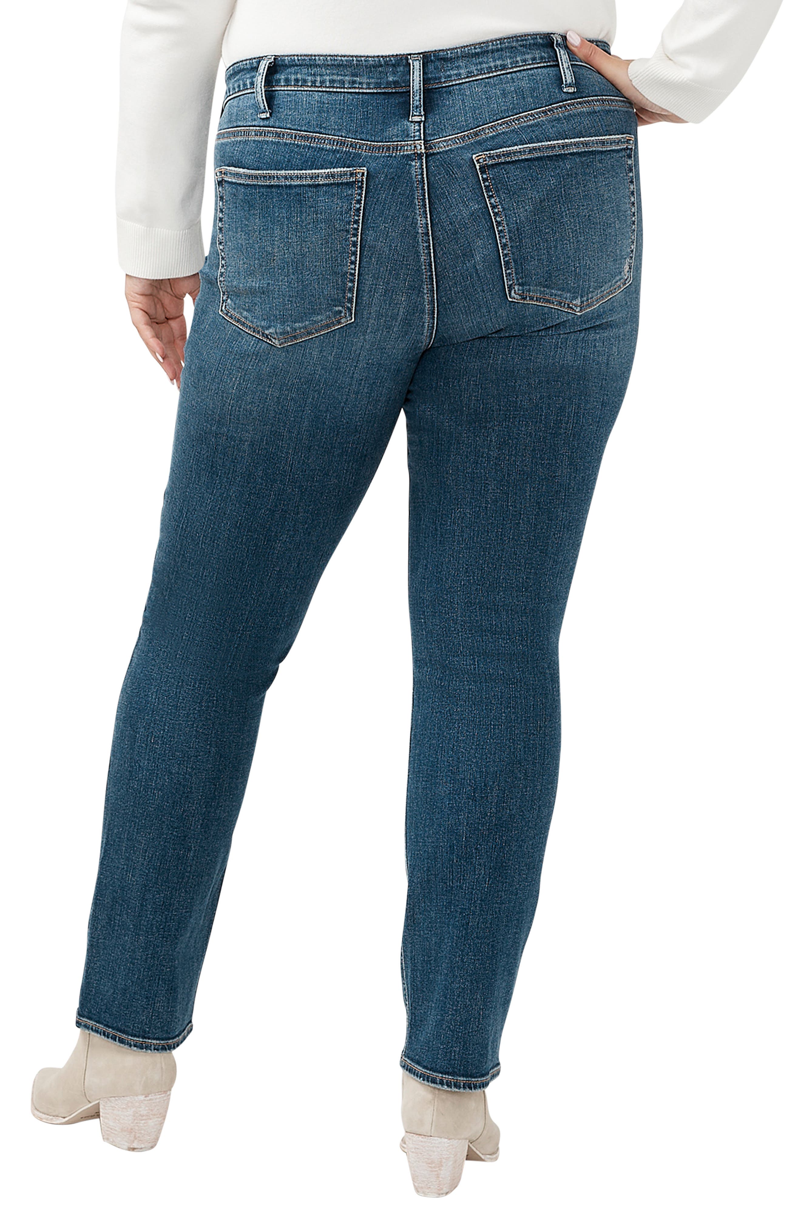Most Wanted Exposed Button Mid Rise Straight Leg Jeans - image 2