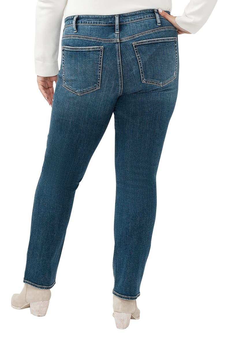 Most Wanted Exposed Button Mid Rise Straight Leg Jeans, Alternate, color, INDIGO