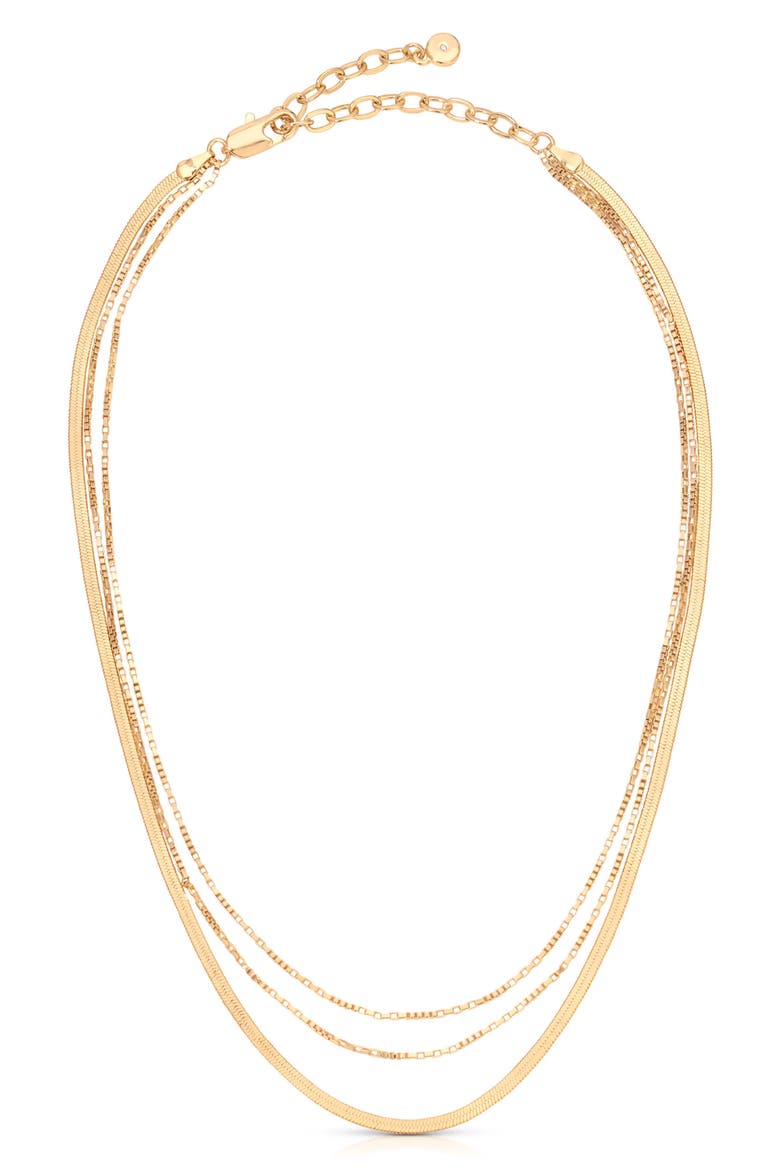 Layered Chain Necklace, Alternate, color, GOLD