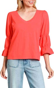 APNY Renaissance Sleeve Cotton Slub Top
