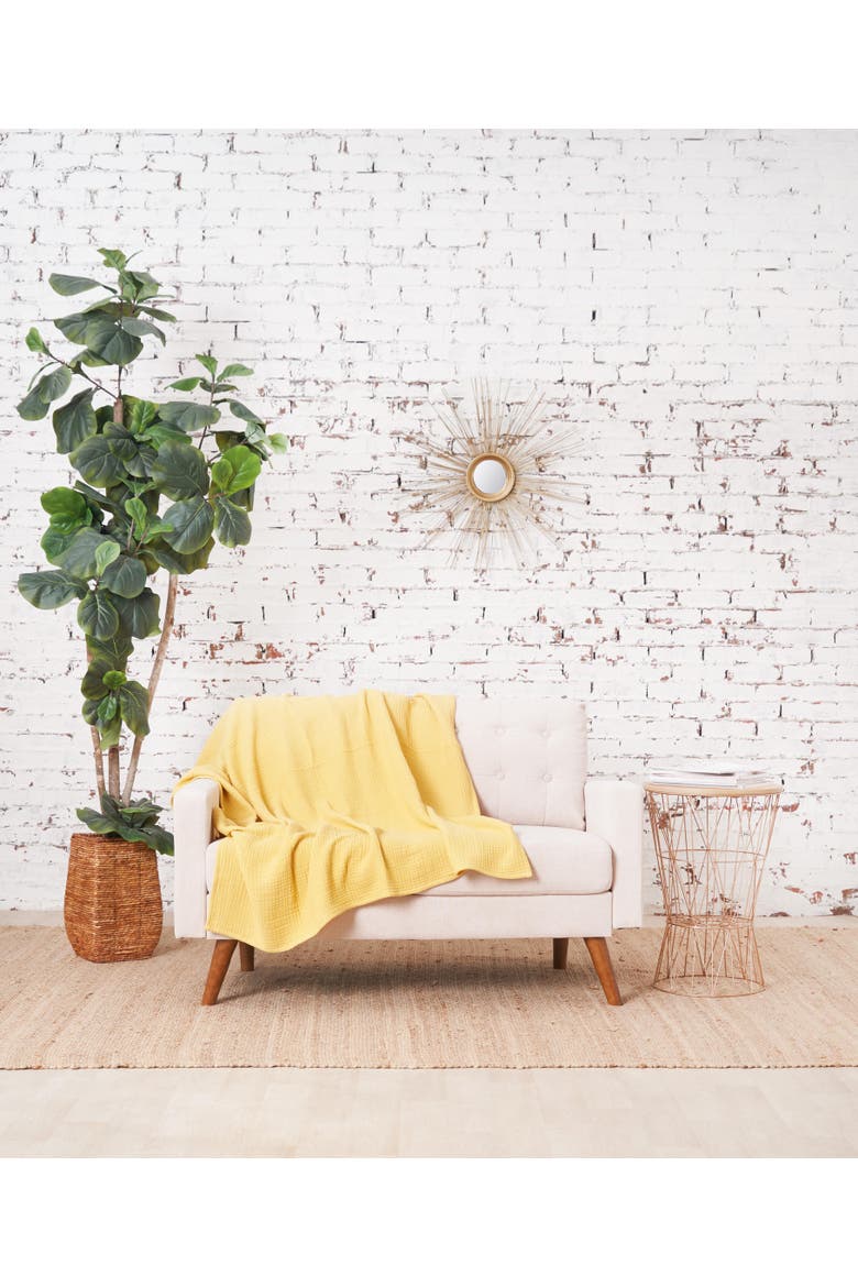 Ryker Dandelion Throw Blanket, Alternate, color, Yellow