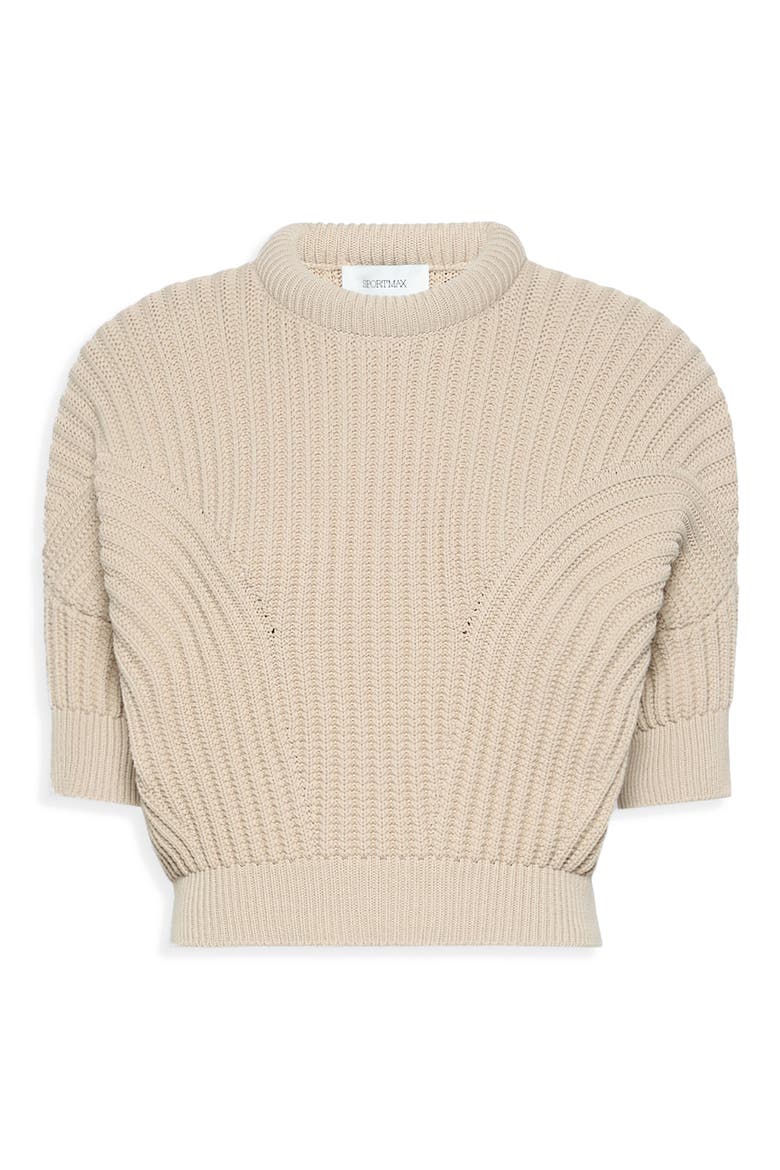 Fatti Short Sleeve Sweater, Alternate, color, BEIGE