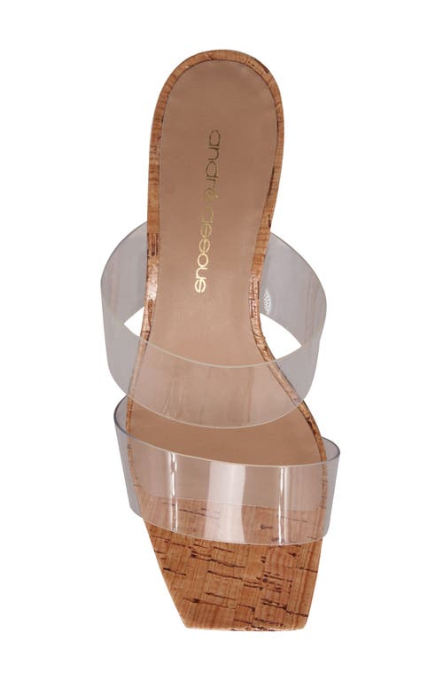 Andre Assous Women's Didi Square Toe Slip On High Heel Sandals - Exclusive In Clear