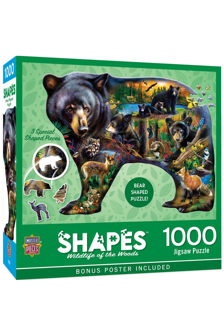 Wildlife of the Woods 1000 Shaped Puzzle, Main, color, Multicolor
